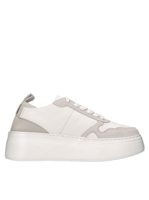 Sneakers in pelle e tessuto EMANUELLE VEE | 451P-302-19-P011CBBIANCO-GRIGIO